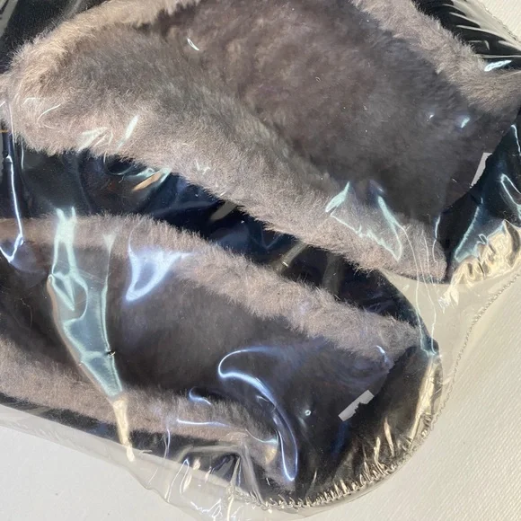 Fashion Fur Lined Slippers Mens 7 Black - Picture 7 of 7